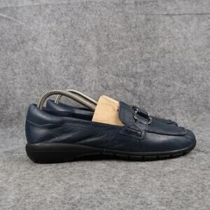 Easy Spirit Shoes Womens 8 Loafers Leather Comfort Slip On Blue Avienta Casual